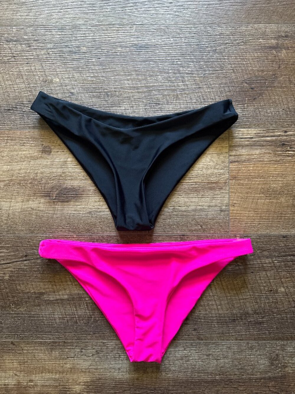 SHEIN bikini bottom set XS black, pink NWOT